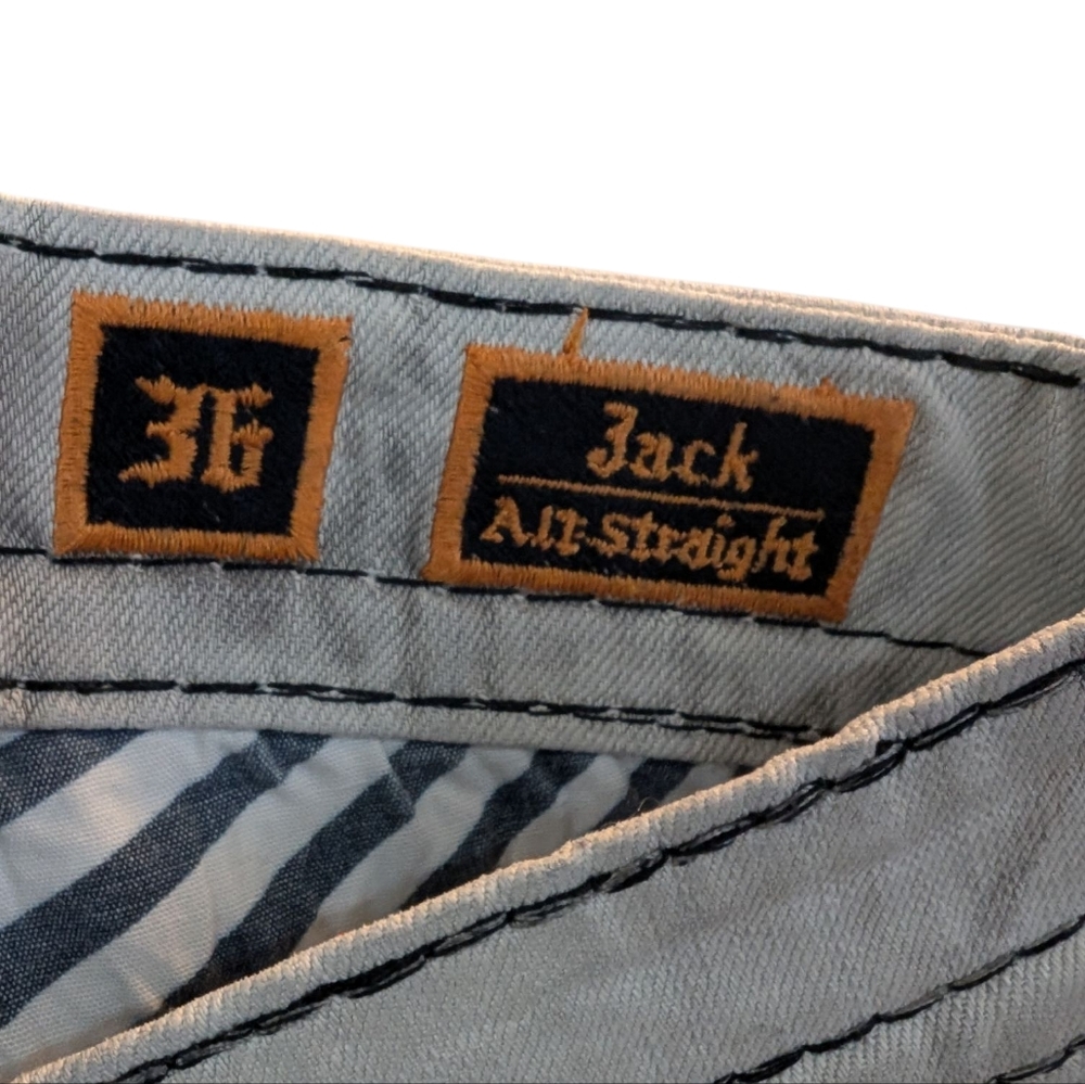 Rock Revival Jack Alt Straight Gray Denim Jeans...size 36/34 - Picture 6 of 8
